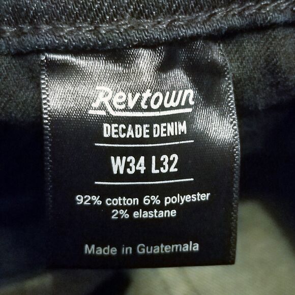 Revtown Sharp Jeans Men's Size 34x32 Decade Denim Stretch Dark Blue (36x32.5) - Picture 5 of 5